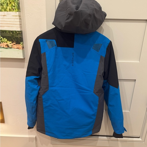 Spyder Leader Ski Jacket Blue, Gray and Black - Picture 3 of 6